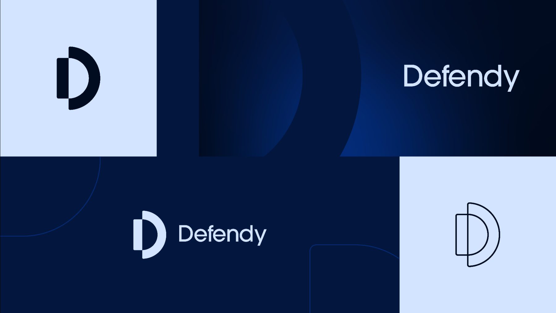 Variações do logo da Defendy